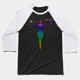 Womens Rights Rainbow Pride Baseball T-Shirt